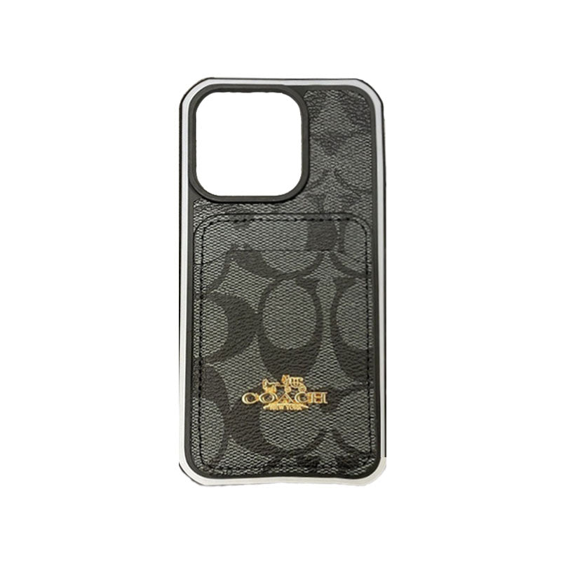 Coach iPhone Case With Card Holder Coffee -KB241416 - Iphonecasehouse
