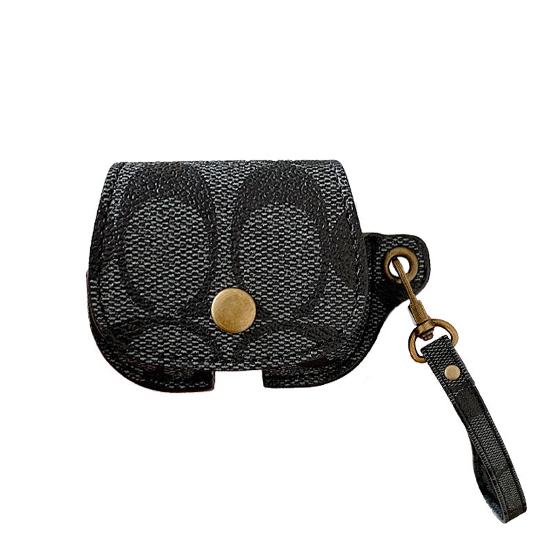 Leather Coach AirPods Pro Case Brown-CC231215 - Iphonecasehouse