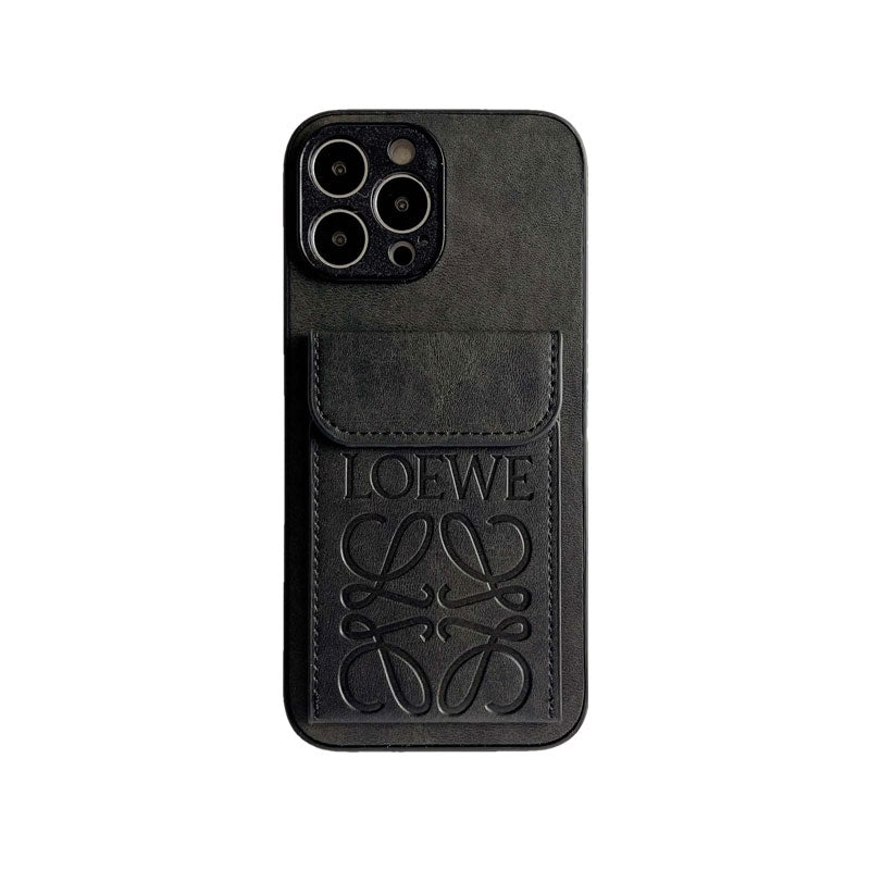LOEWE iPhone Case With Card Holder Brown-LZP241448 - Iphonecasehouse