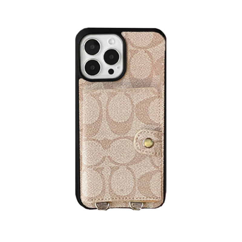 Coach iPhone Case With Wallet And Strap White -SZK240402 - Iphonecasehouse