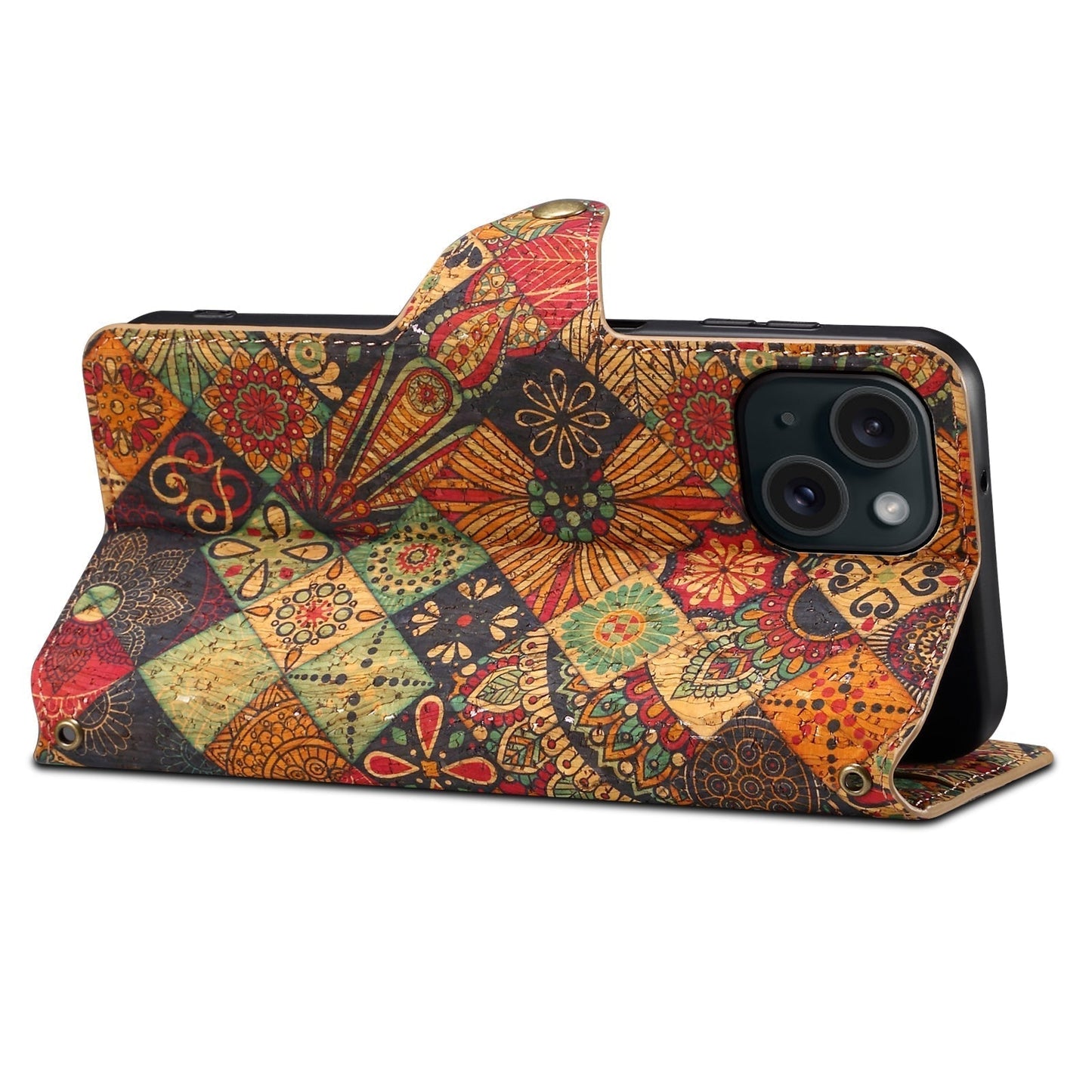 Vintage Floral seasons Leather Wallet Case – Boho Chic Protection for iPhone Case - Iphonecasehouse