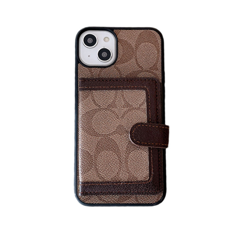 Coach iPhone Case With Wallet And Crossbody Strap Black -XK240402 - Iphonecasehouse