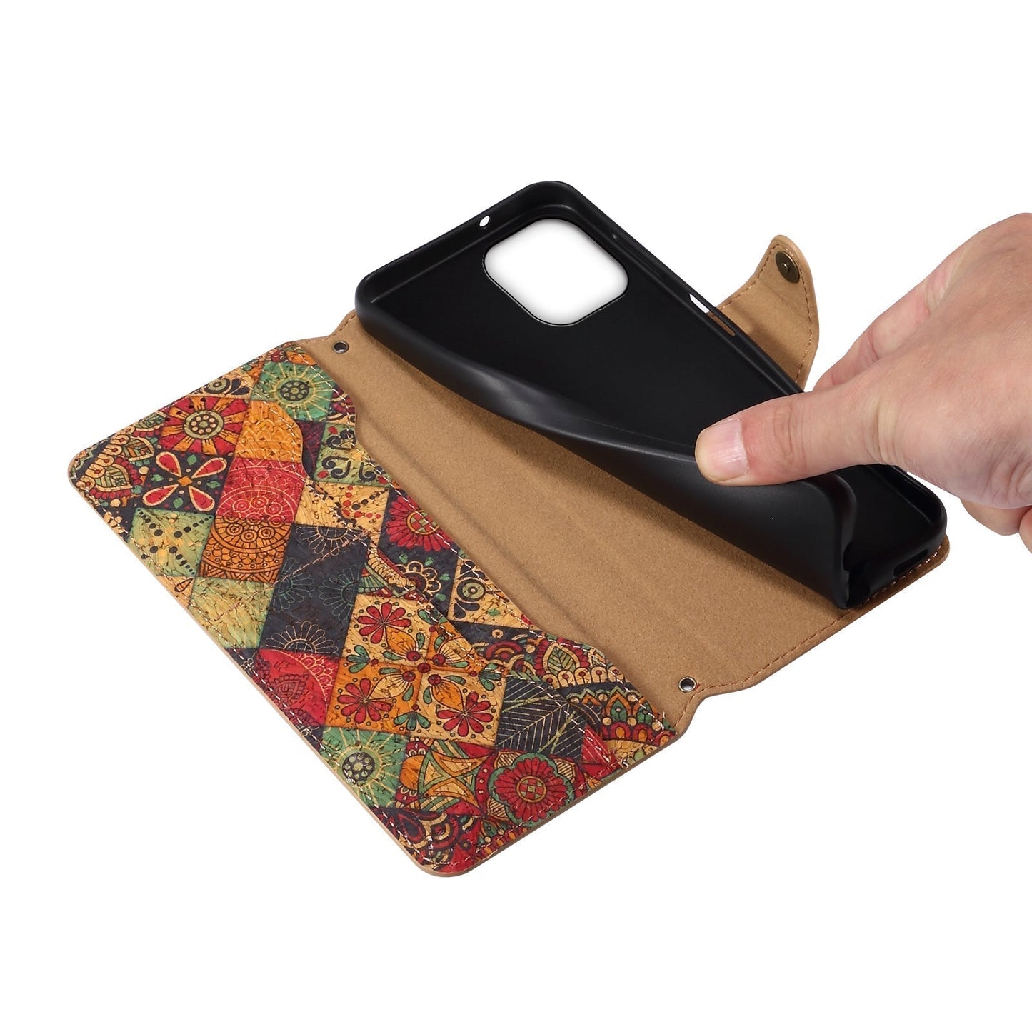Vintage Floral seasons Leather Wallet Case – Boho Chic Protection for iPhone Case - Iphonecasehouse