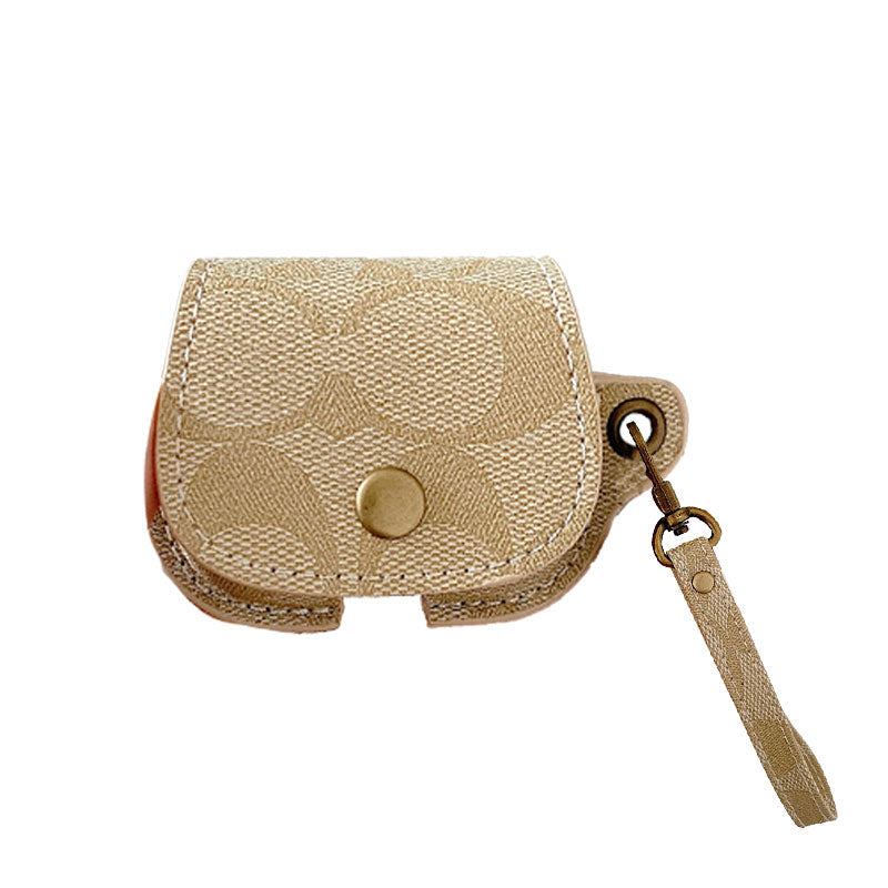 Leather Coach AirPods Pro Case Brown-CC231215 - Iphonecasehouse