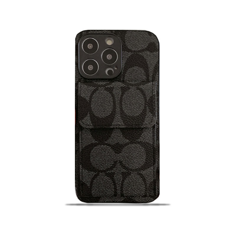 Coach iPhone Case With Wallet Black-HP240513 - Iphonecasehouse