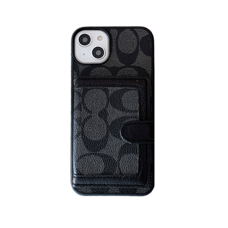Coach iPhone Case With Wallet And Crossbody Strap Black -XK240402 - Iphonecasehouse