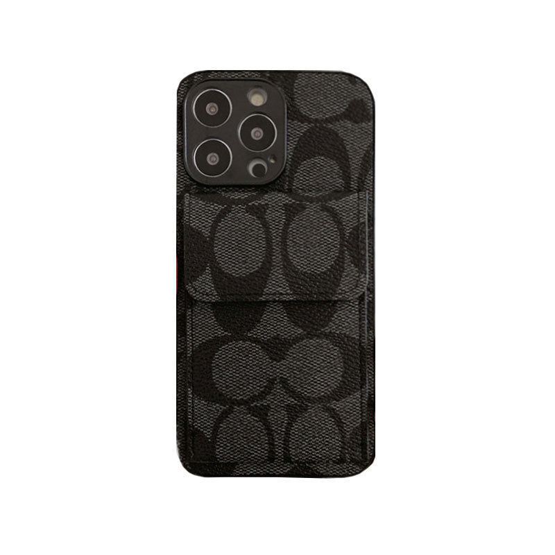 Coach iPhone Case With Wallet Coffee-HP240513 - Iphonecasehouse