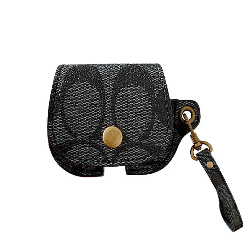 Leather Coach AirPods Pro Case Brown-CC231215 - Iphonecasehouse