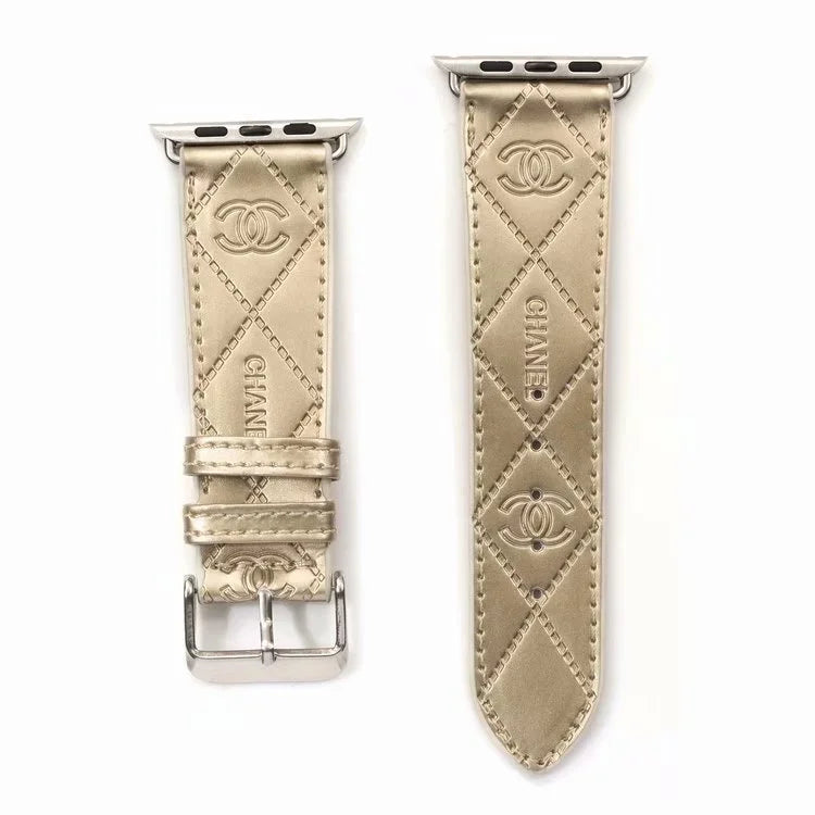 GLOSSY LEATHER APPLE WATCH BAND - Iphonecasehouse