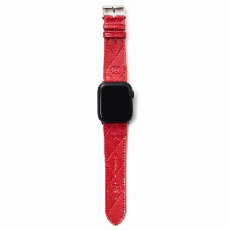 GLOSSY LEATHER APPLE WATCH BAND - Iphonecasehouse