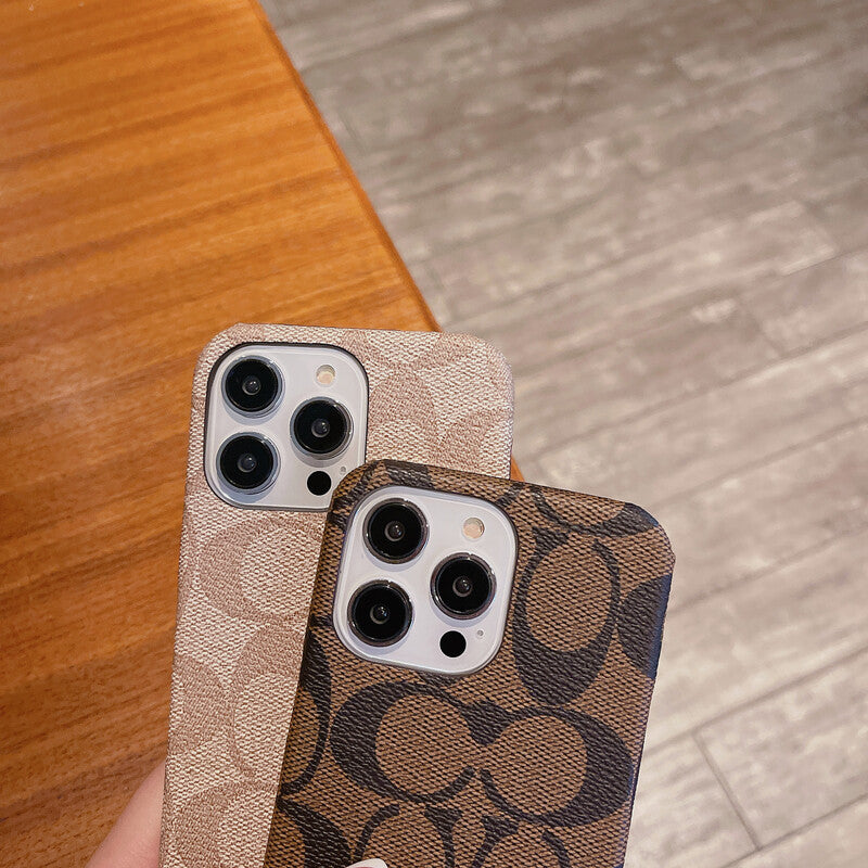 Classic Coach iPhone Case Brown -JDK241426 - Iphonecasehouse