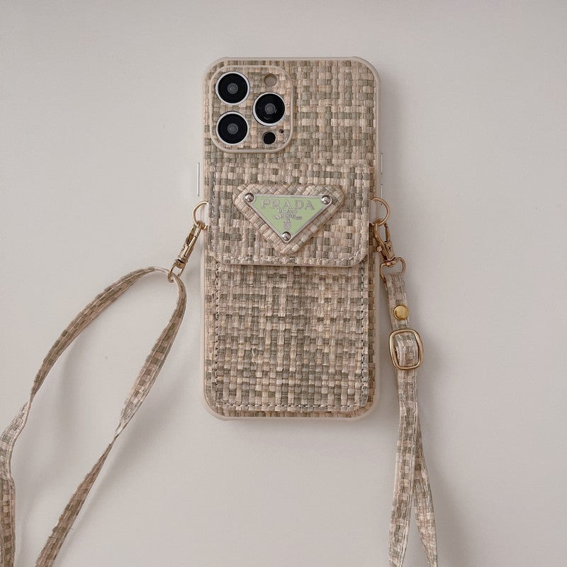 Pra Weave Card Bag Crossbody iPhone Case - Iphonecasehouse