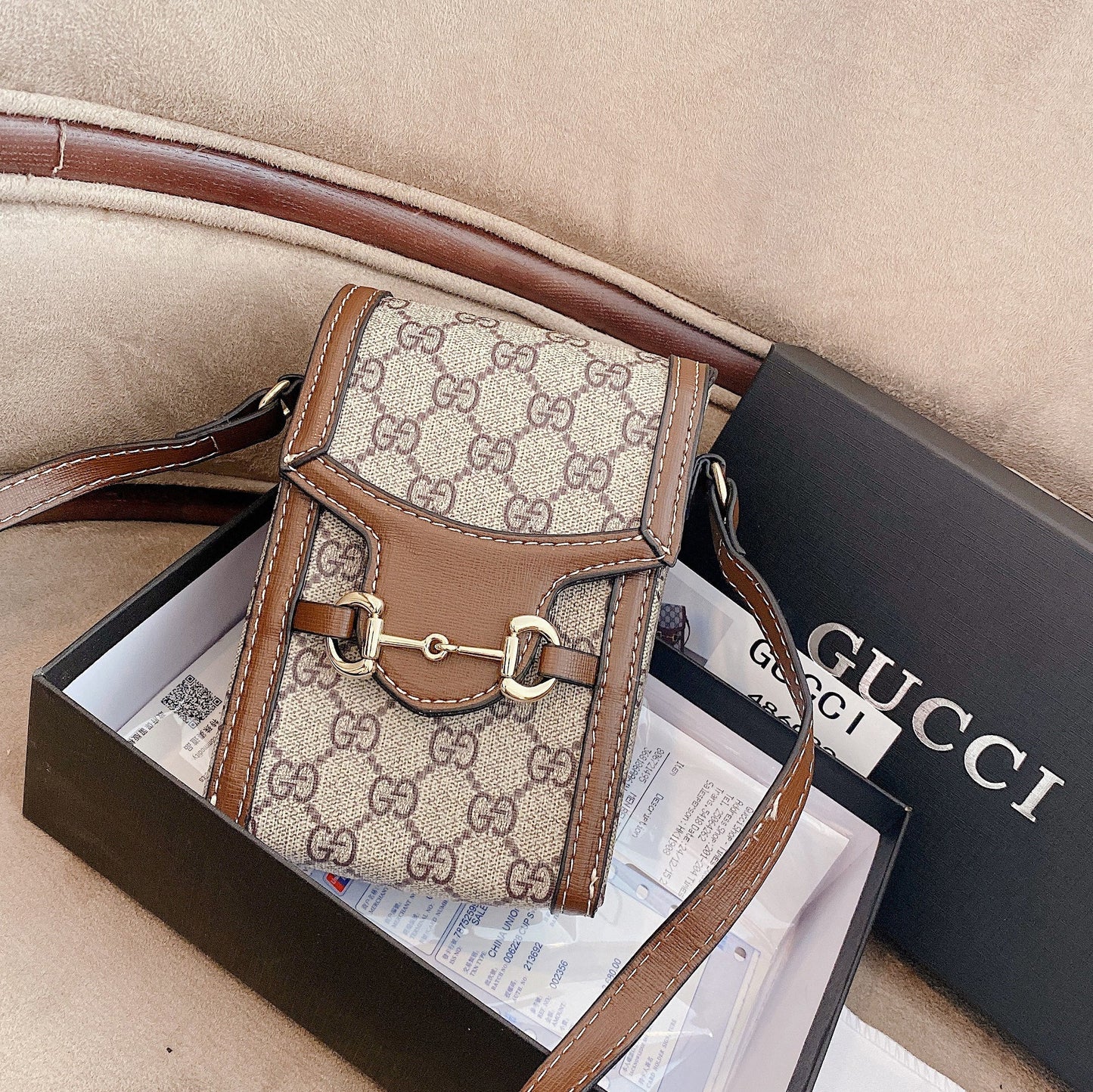GG Crossbody Leather Bag - Iphonecasehouse