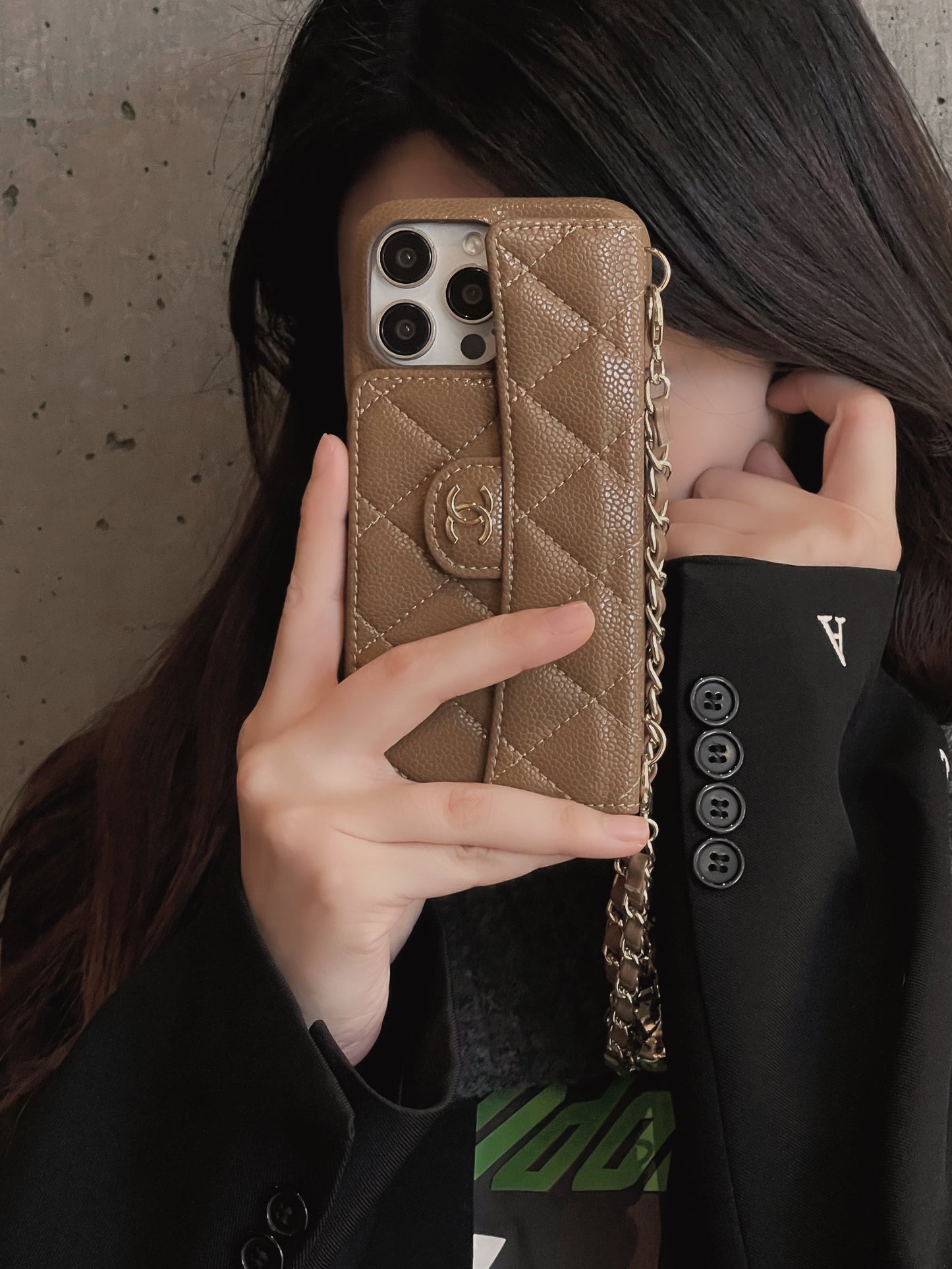 Luxury Wallet iPhone Case With Hand /Crossbody Chain - Iphonecasehouse
