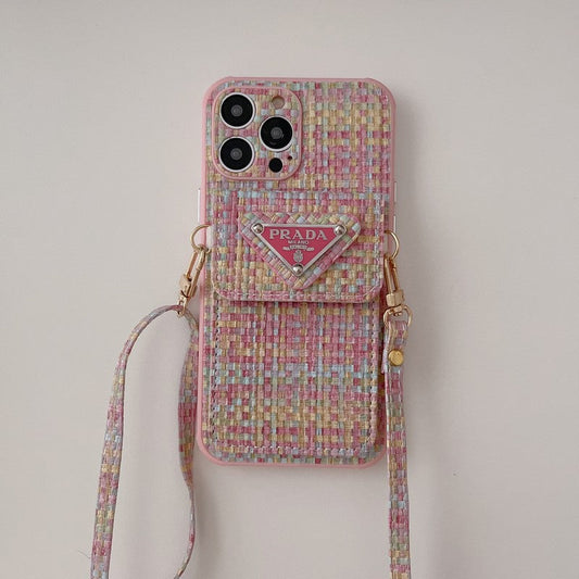 Pra Weave Card Bag Crossbody iPhone Case - Iphonecasehouse