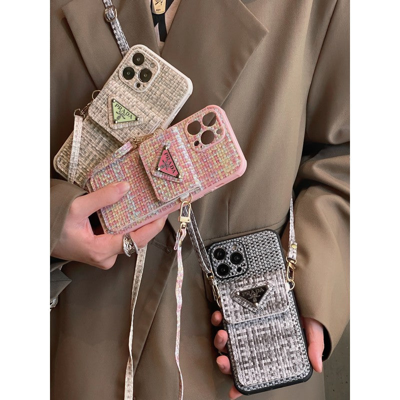 Pra Weave Card Bag Crossbody iPhone Case - Iphonecasehouse