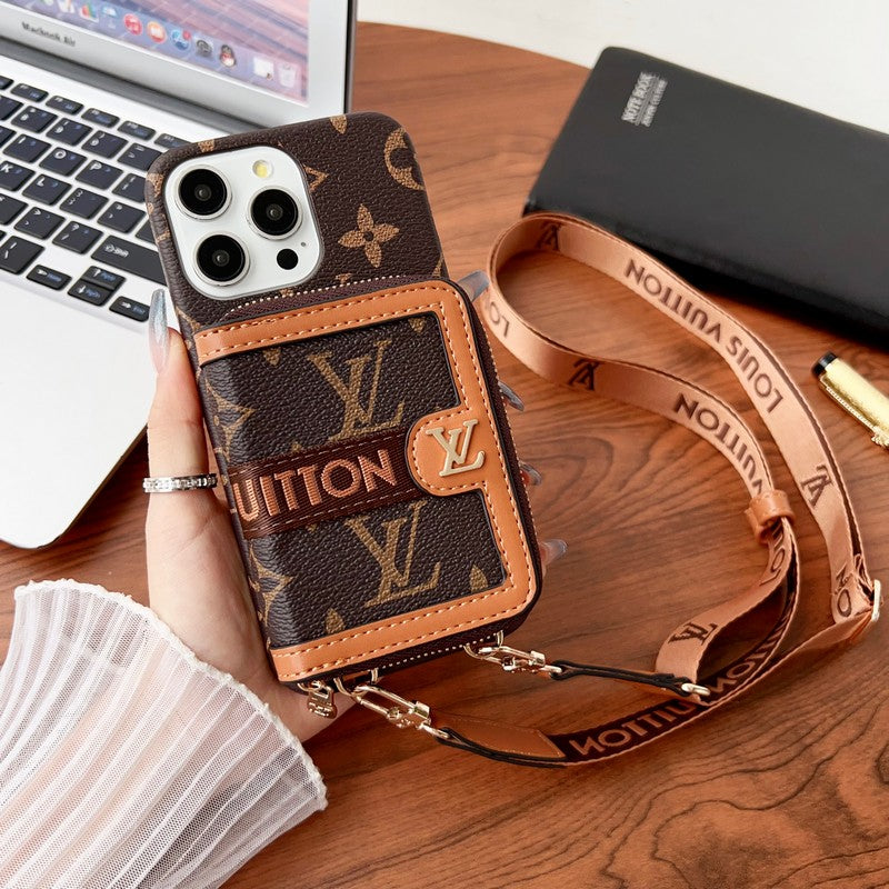 Lou GG Card Holder Chain iPhone Case - Iphonecasehouse