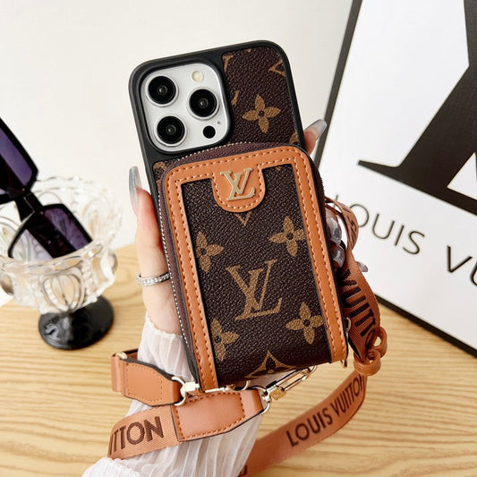Lou GG Card Holder Chain iPhone Case - Iphonecasehouse