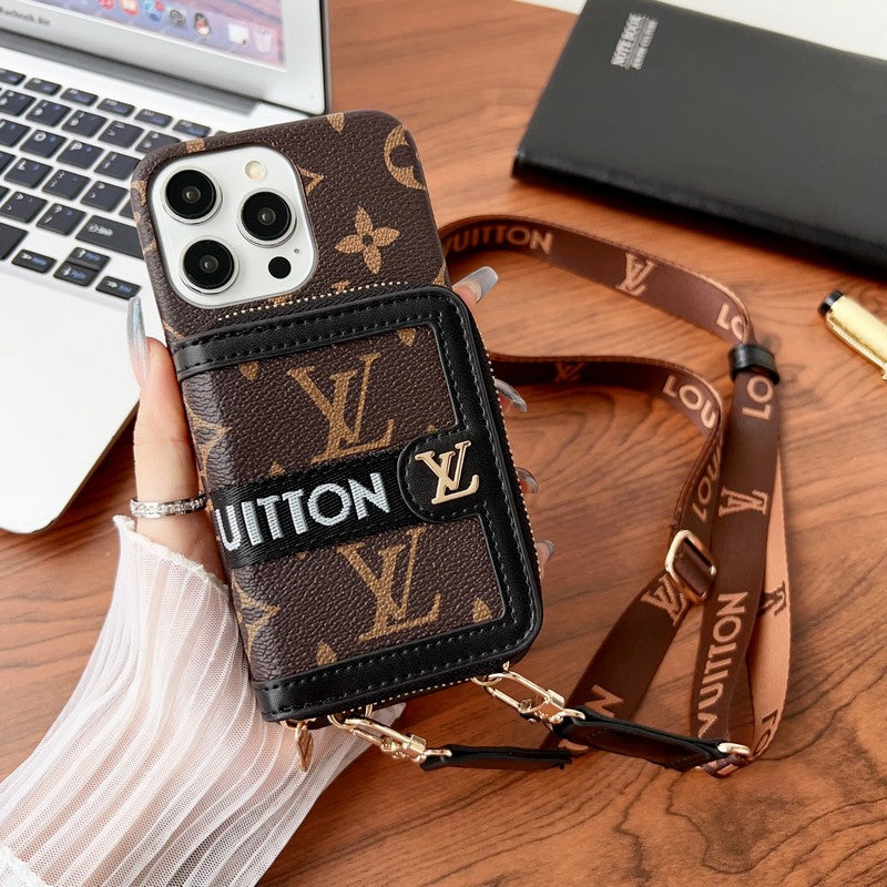 Lou GG Card Holder Chain iPhone Case - Iphonecasehouse