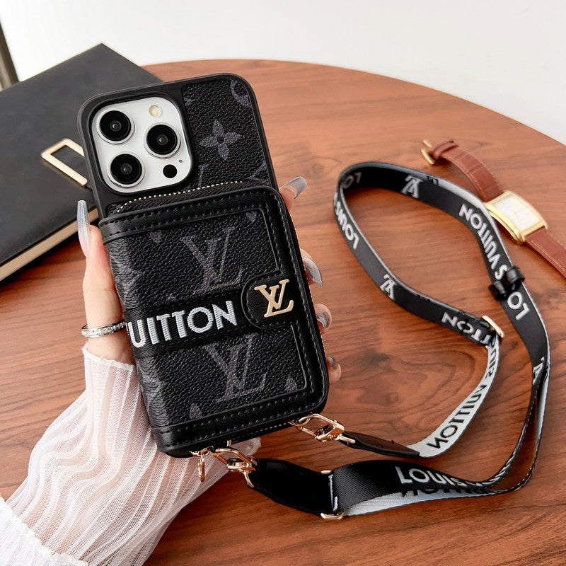 Lou GG Card Holder Chain iPhone Case - Iphonecasehouse