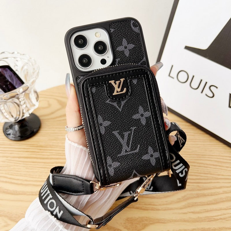 Lou GG Card Holder Chain iPhone Case - Iphonecasehouse