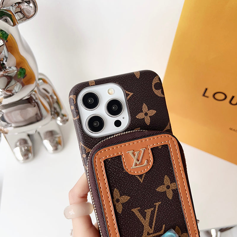 Lou GG Card Holder Chain iPhone Case - Iphonecasehouse