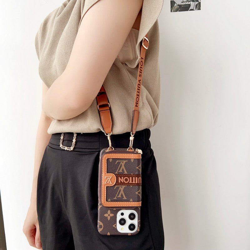 Lou GG Card Holder Chain iPhone Case - Iphonecasehouse