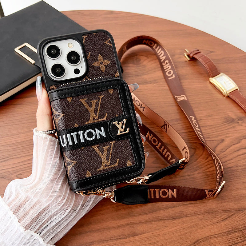 Lou GG Card Holder Chain iPhone Case - Iphonecasehouse