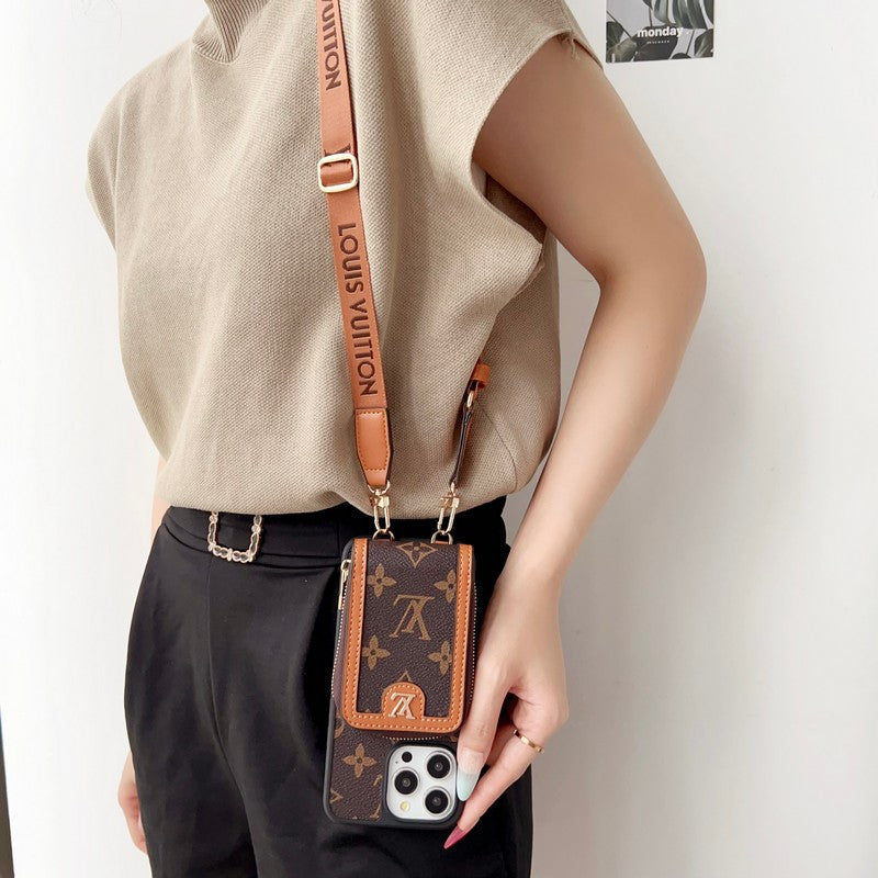Lou GG Card Holder Chain iPhone Case - Iphonecasehouse
