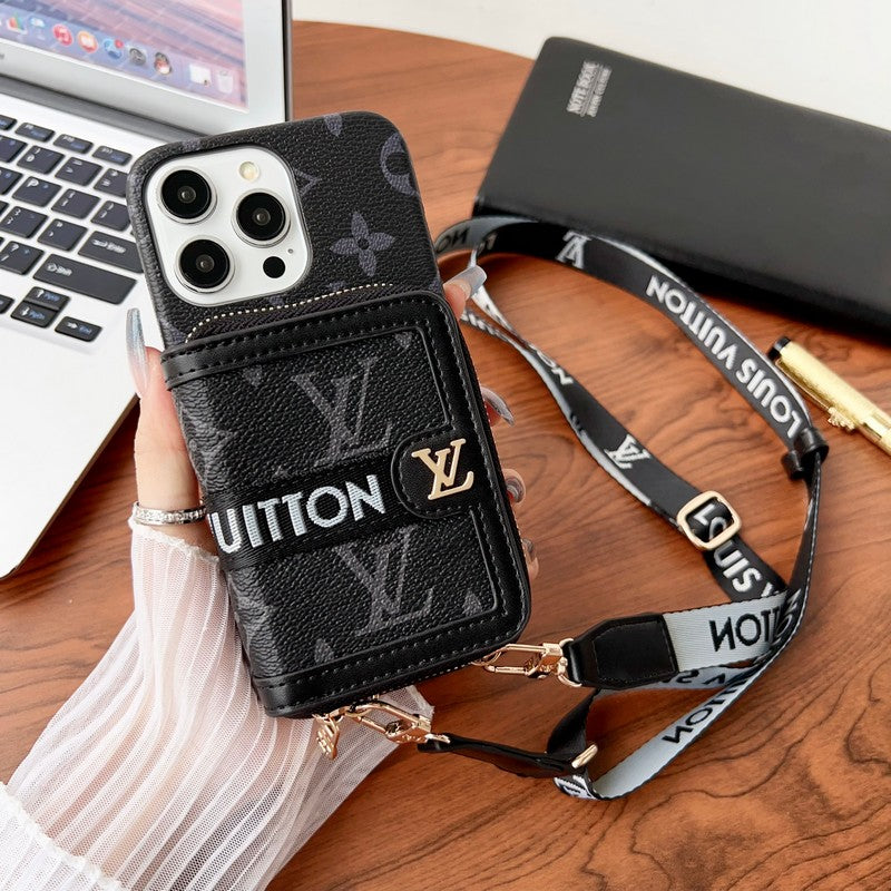 Lou GG Card Holder Chain iPhone Case - Iphonecasehouse