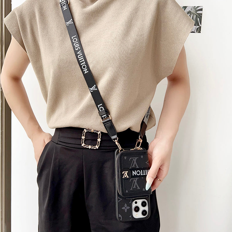 Lou GG Card Holder Chain iPhone Case - Iphonecasehouse