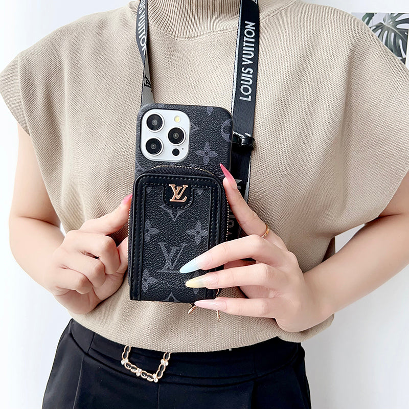 Lou GG Card Holder Chain iPhone Case - Iphonecasehouse