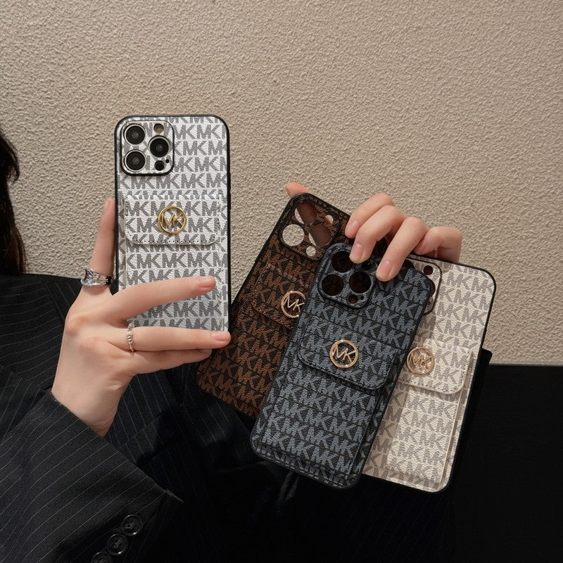 MK Card Bag Gold iPhone Case - Iphonecasehouse