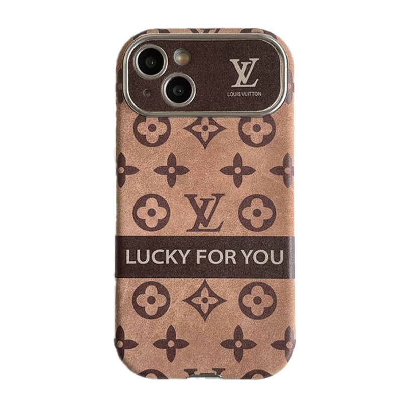 Lou Brown & Black Classic Leather iPhone Case - Iphonecasehouse