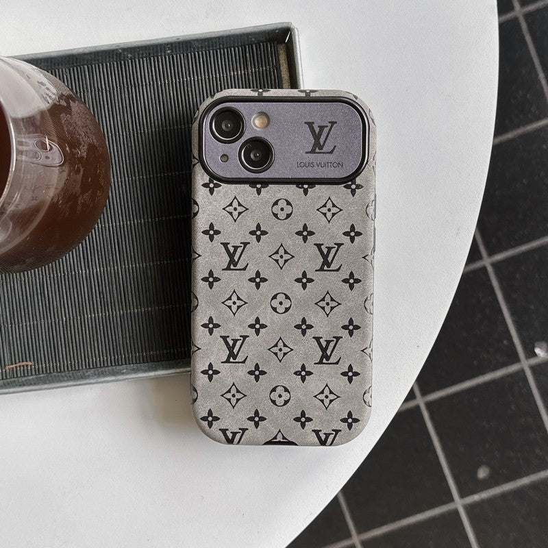 Lou Brown & Black Classic Leather iPhone Case - Iphonecasehouse