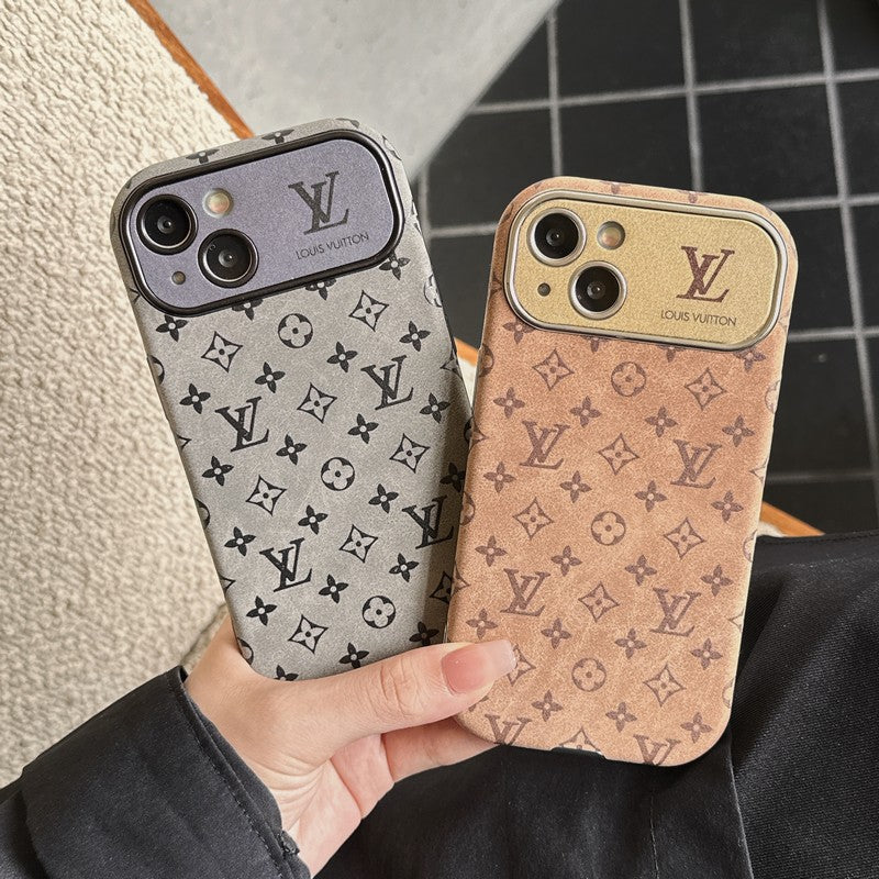 Lou Brown & Black Classic Leather iPhone Case - Iphonecasehouse