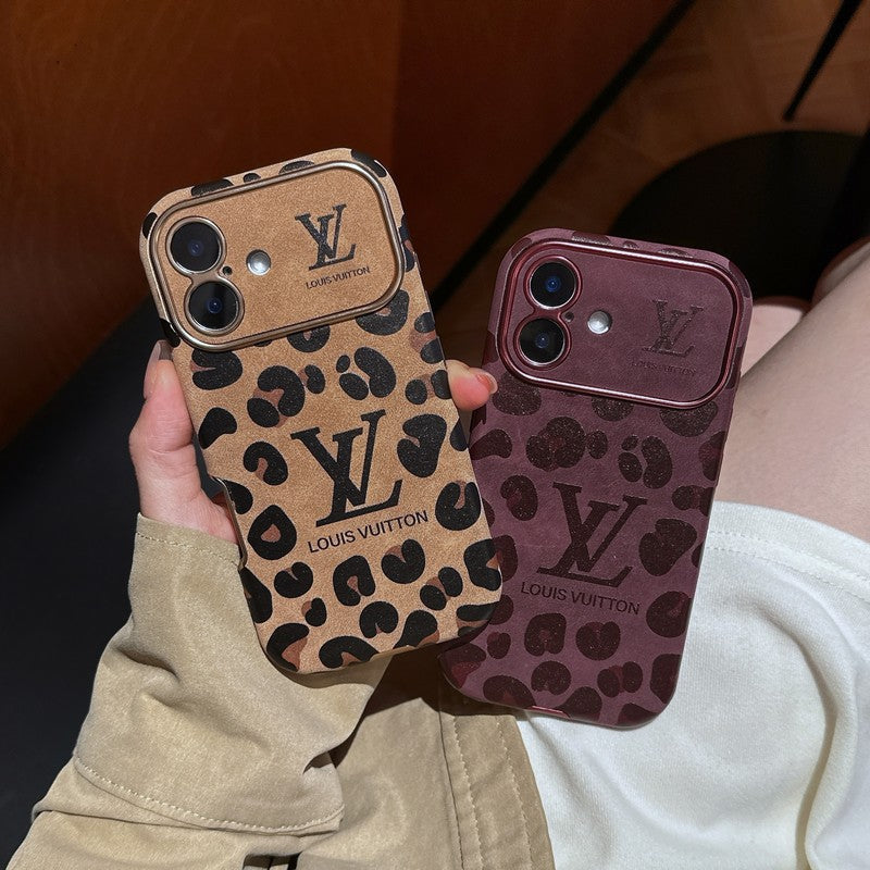 Lou Brown & Purple Color Leather iPhone Case - Iphonecasehouse