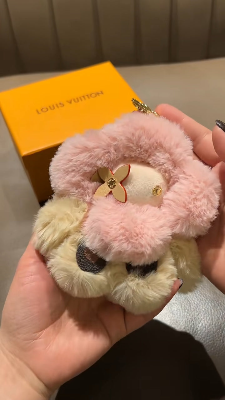 Fluffy Cute Sunflower Plush Keychain - Iphonecasehouse