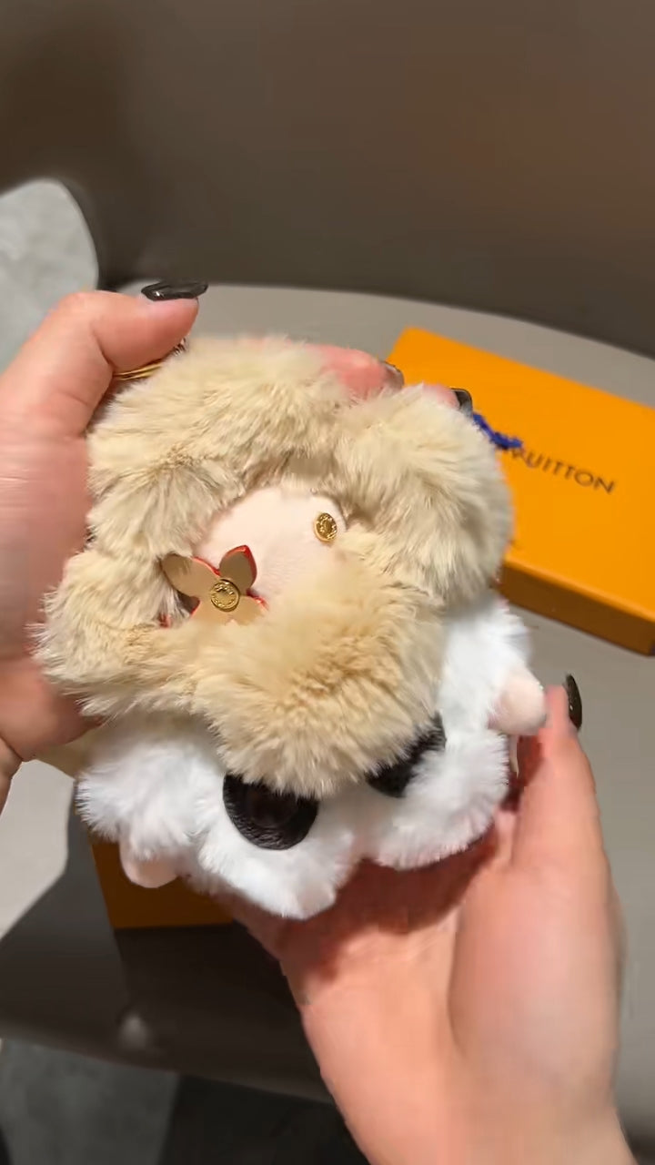 Fluffy Cute Sunflower Plush Keychain - Iphonecasehouse