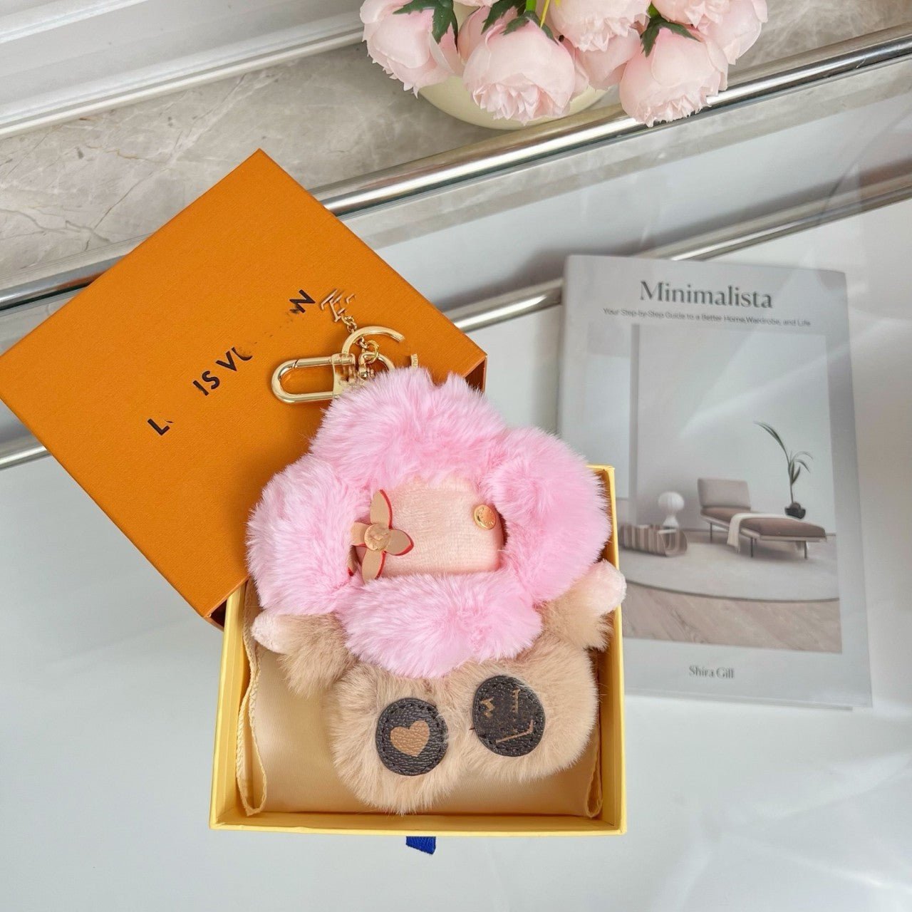 Fluffy Cute Sunflower Plush Keychain - Iphonecasehouse