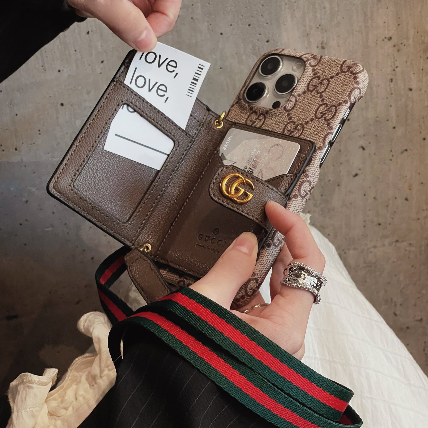 GG Card Bag iPhone Case - Iphonecasehouse