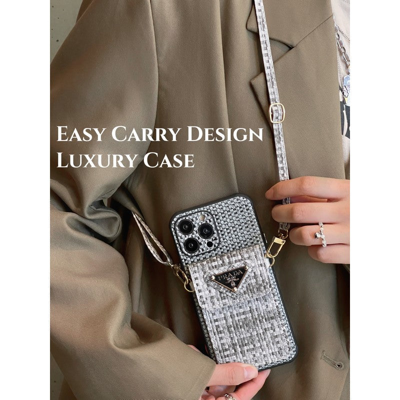 Pra Weave Card Bag Crossbody iPhone Case - Iphonecasehouse