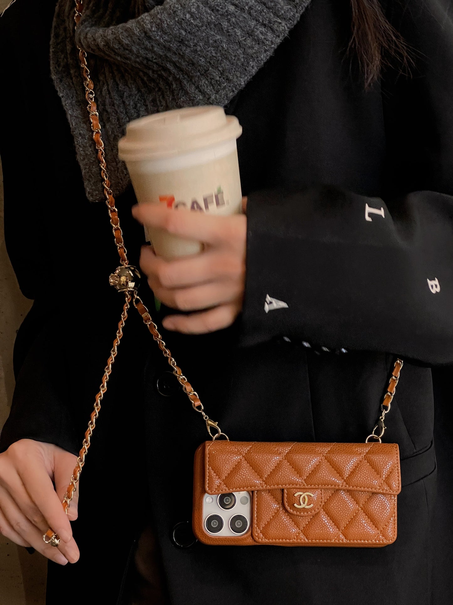 Luxury Wallet iPhone Case With Hand /Crossbody Chain - Iphonecasehouse
