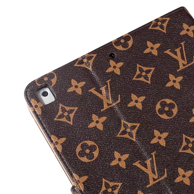 Luxury Canvas Monogram Leather Fresh Summer Theme Pattern Apple iPad case Black - Iphonecasehouse
