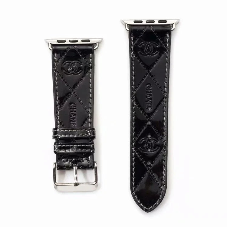 GLOSSY LEATHER APPLE WATCH BAND - Iphonecasehouse