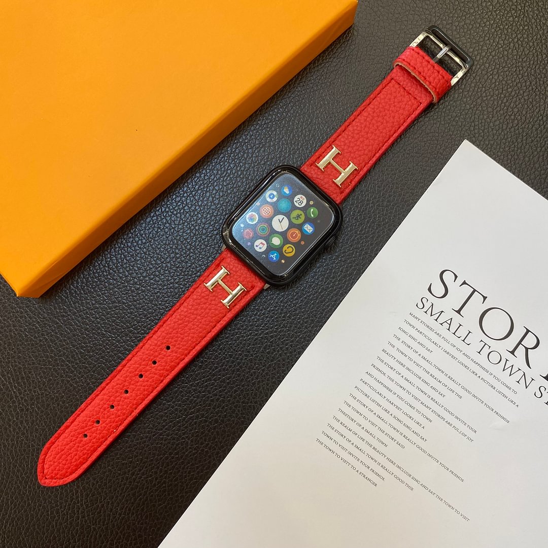Genuine Pattern Leather Apple Watch Strap - Iphonecasehouse