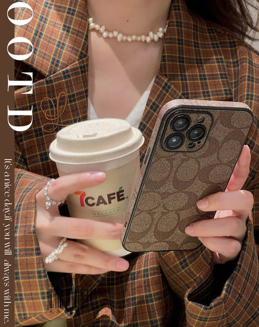 Coach iPhone Case Coffee -QB240402 - Iphonecasehouse