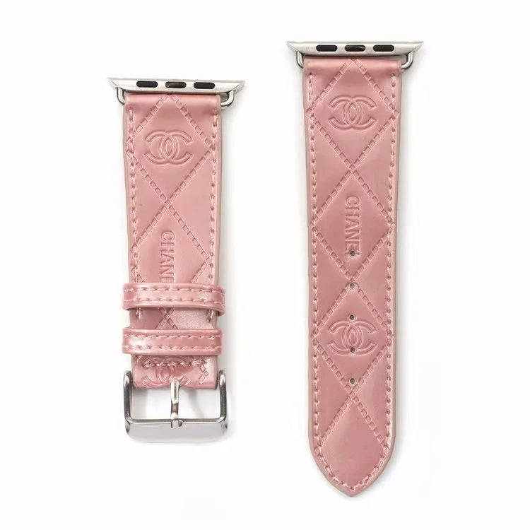 GLOSSY LEATHER APPLE WATCH BAND - Iphonecasehouse