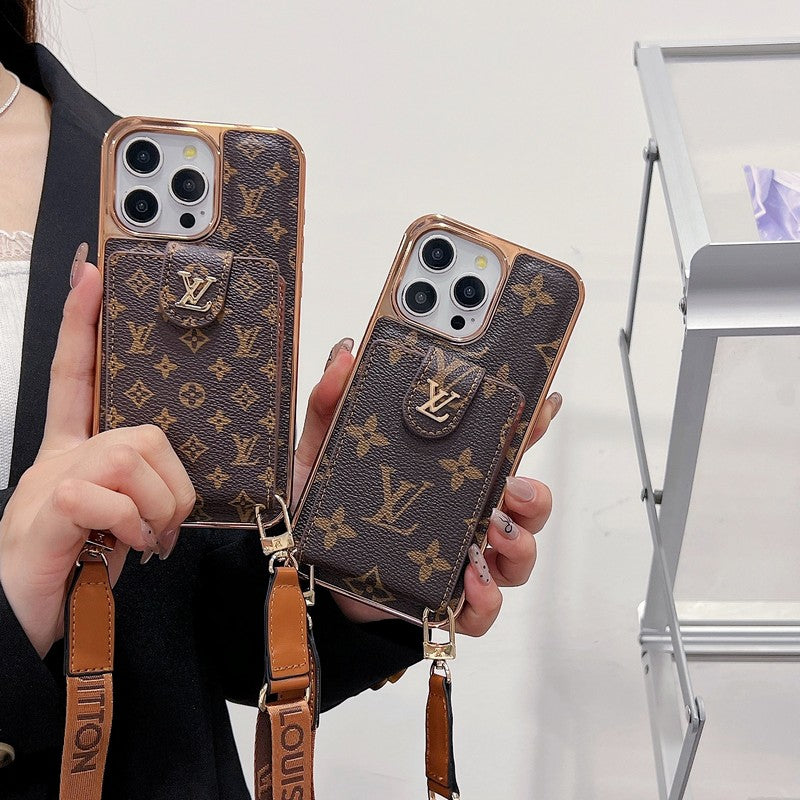 Lou Gold Cover Crossbody iPhone Case - Iphonecasehouse