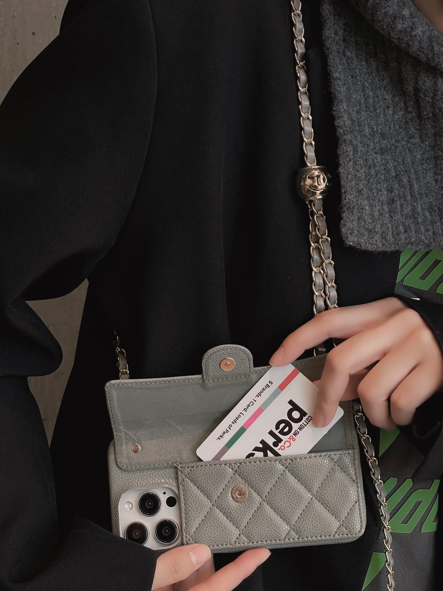 Luxury Wallet iPhone Case With Hand /Crossbody Chain - Iphonecasehouse
